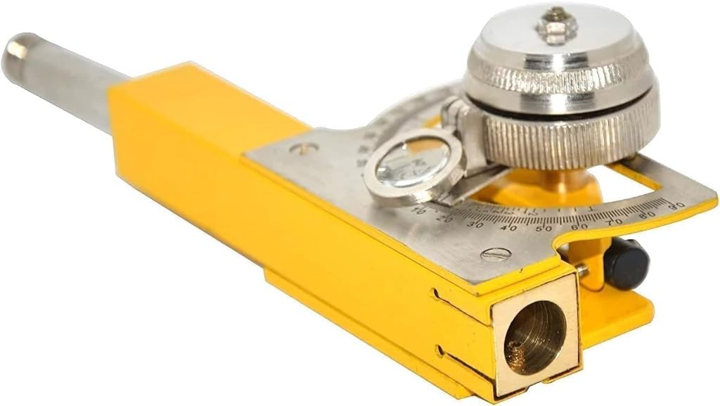 Magnetic Angle Finder Tool, Yellow Metal Body, Adjustable Protractor Degree Scale Measuring Tool for Welding, Fabrication & Layout Work