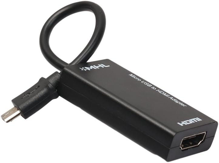 JBingGG Micro USB to HDMI MHL Adapter in Black 1Ft Charger Cable