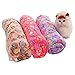 Sun Kea Soft Flannel Fleece Pet Dog Blanket Cute Paw Print Warm Puppy Cat Kitten Bed Cover Sleep Mat Pad for Small Animals Indoor Outdoor