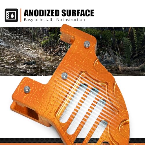 NICECNC Orange Rear Brake Disc Shield Protector Compatible with 125-530 XCW/XCF-W/EXC/EXC-F/SX/SXF/XC/XCF/6 Days/TPI 2004-2022, See Fitment