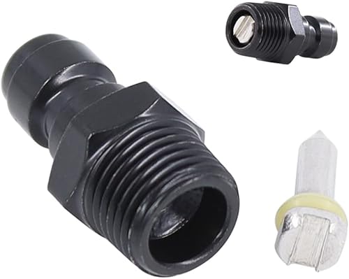 Vista 18 de Adaptador de enchufe de desconexión rápida de 0.315 in, acero inoxidable 1/8 "NPT rosca macho PCP accesorios de carga con junta tórica de sellado