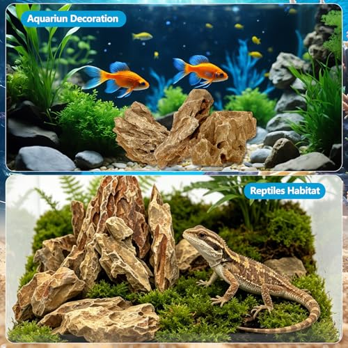 Image of 5 LB Aquarium Rocks Stones, 2-6 inches Natural Dragon Stone