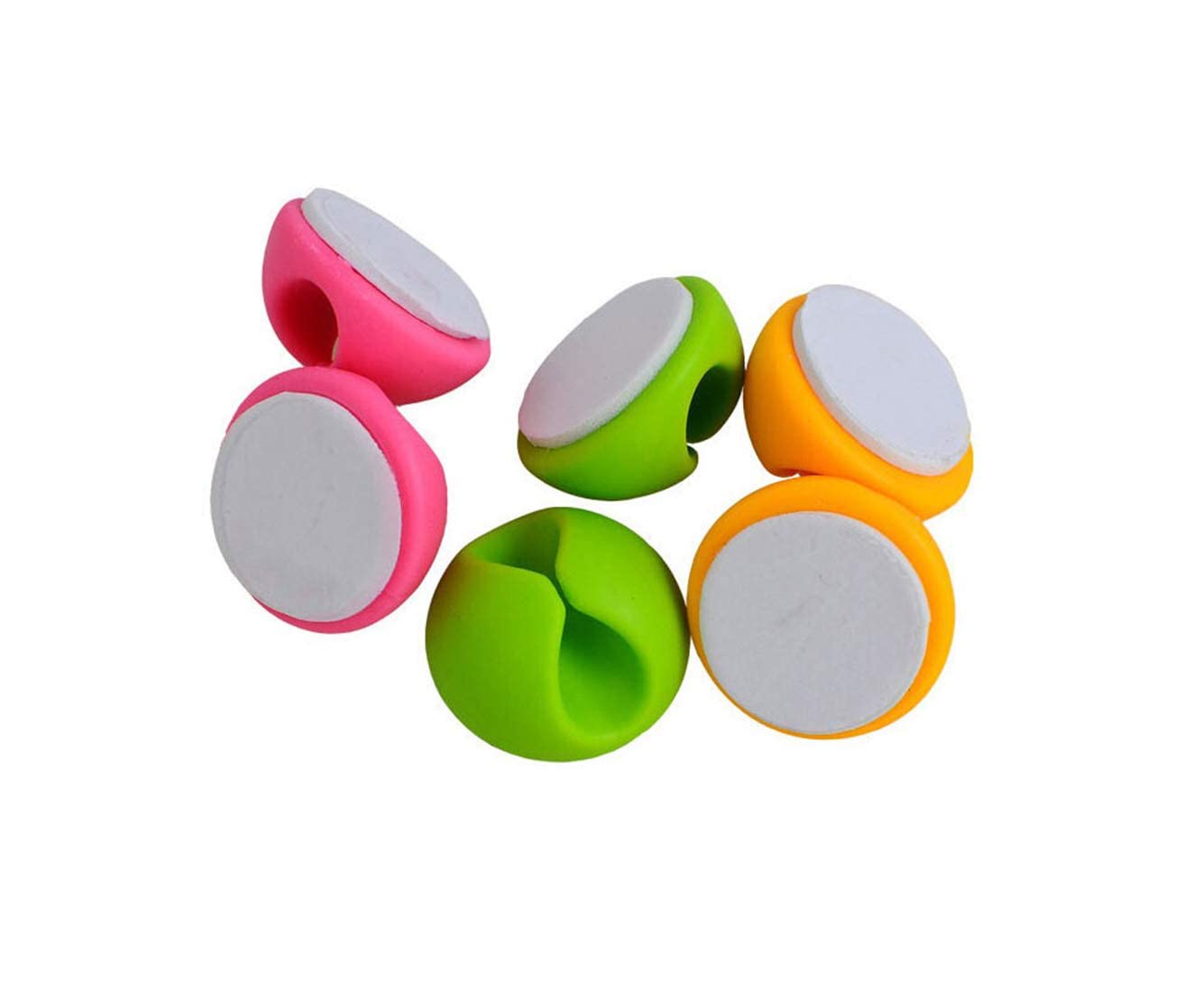 First Try wire clips cable | Silicone Self-Adhesive Hooks with Double Tape | for Wall Desktop Cable Holder Clips for Charging Cable or Mouse Cord of Phone Tablet PC Laptop Computer | Multicolor - 30 Pcs (B09TBH4K83) Amazon Price History, Amazon Price Tracker
