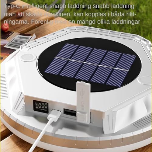 Lanterne résistante aux intempéries lampe camping portable solaire extérieur - 7