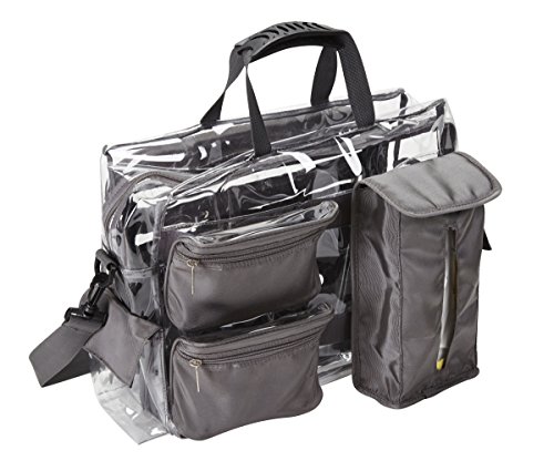 Seya Ultimate Makeup Artist Clear Set Bag with Removable Pouches (Grey)