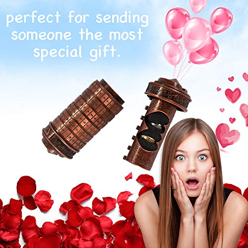 Retro Birthday Valentine Gift Box Cylinder Lockbox Da Vinci Code Alphabet Locks