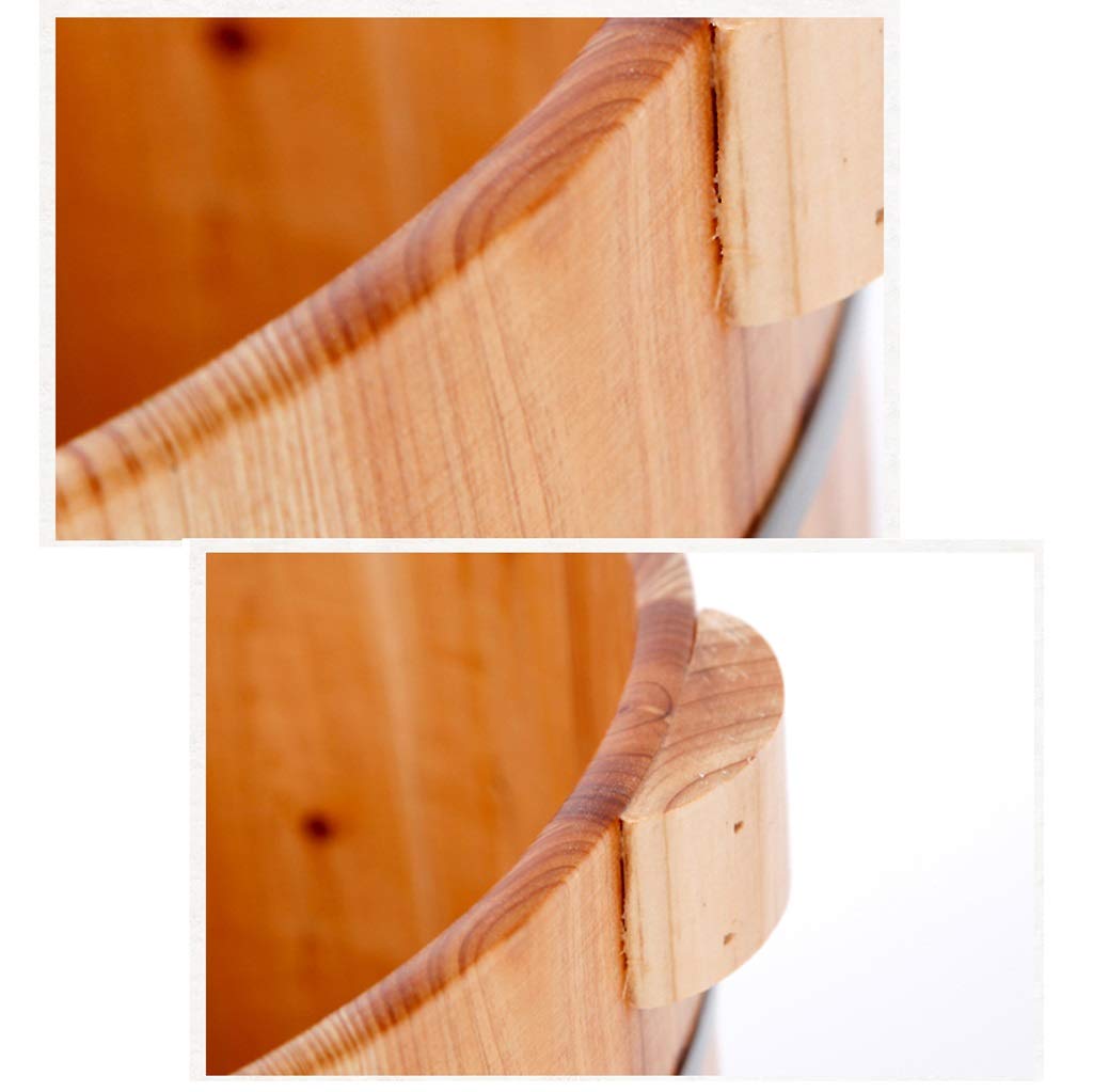 Vasca per pediluvio in Legno a Botte, Secchio per pediluvio in Legno di Abete Naturale, vaschetta per pediluvio, Secchio per pediluvio con Massaggio Lucky Star