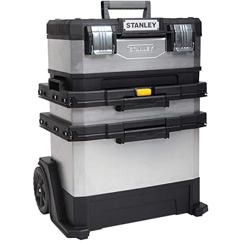 Stanley 1 95 833 Boite A Outils Roulante Argent Amazon Fr Bricolage