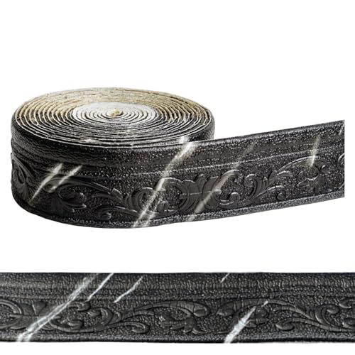 Dryxog Frise Murale Adhesive, 10 m x 7,8 cm Moulure Murale, Moulure Decorative, 3D Frise Autocollante Blanche pour Couloir Plafond Coin Ligne d'angle Salon...