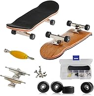Fine Maple Wood: Mini finger skateboard made of 5 layers of fine maple wood, strong, the board cover is made of thick pu pad, soft and comfortable to touch, safe without hurting fingers Stress Relief: Maple wooden alloy fingerboard is small and compa...