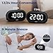 uscce Small Digital Clock for Bedroom: 6 Dimmable Brightness 4 Alarm Volume - Plug in Clock with Easy Operation for Bedside Desk