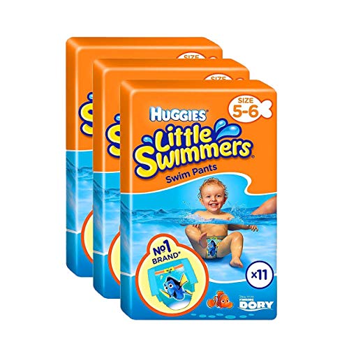 Huggies Little Swimmers Swim Pants Pañales Talla 5-6 Baby 12-18kg Jumbo Pack de 33