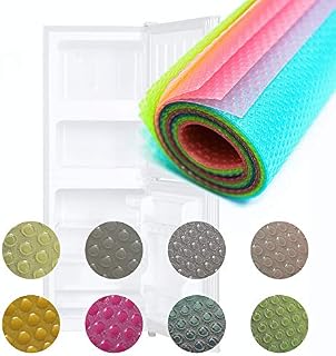8 Pcs Fridge Liners, 29 × 45cm Premium Bacteria Resistance Non-Stains Refrigerator Pad Mats, Non-Slip Washable Multi-Purpose Protective Pad for Kitchen, Refrigerator, Cabinet, Table Mat. (8)