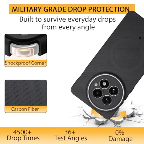 Image of LIRAMARK Rugged Carbon Fibre TPU Armor Silicone Back Cover Case for OnePlus 13 5G