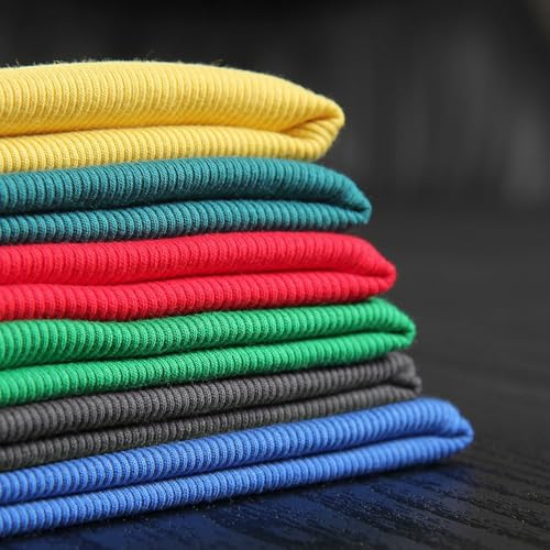 Image of Roselux Women's Summer Scoop Neck Short Sleeve T-Shirts Ribbed Knit Slim Fitted Casual Basic Top