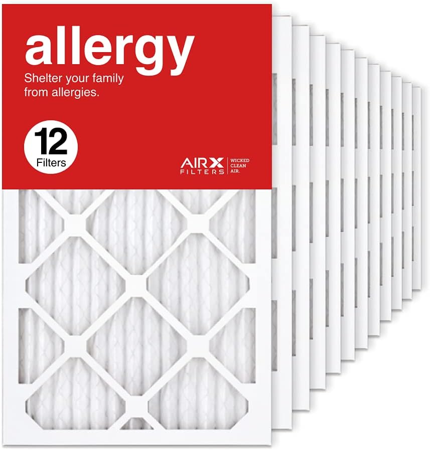 AIRx Filters Allergy 13x21.5x1 Air Filter MERV 11 AC Furnace Pleated Air Filter Replacement Box