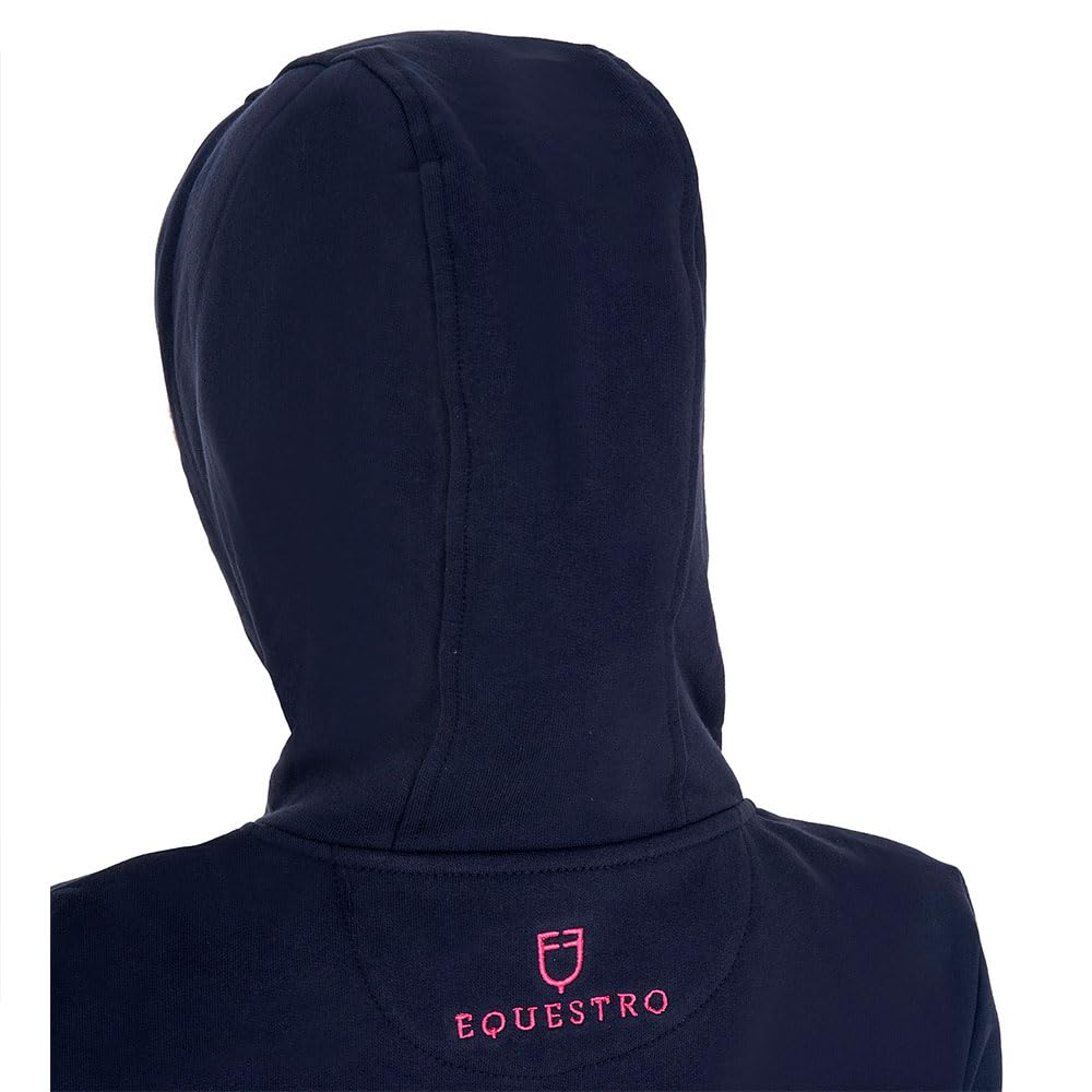 Felpa unisex per bambini con cappuccio e full zip in morbido e fresco cotone con scritta effetto spugna 12 anni