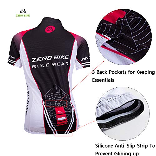 Image of Women's Short Sleeve Cycling Jersey Jacket Cycling Shirt Quick Dry Breathable Mountain Clothing Bike Top