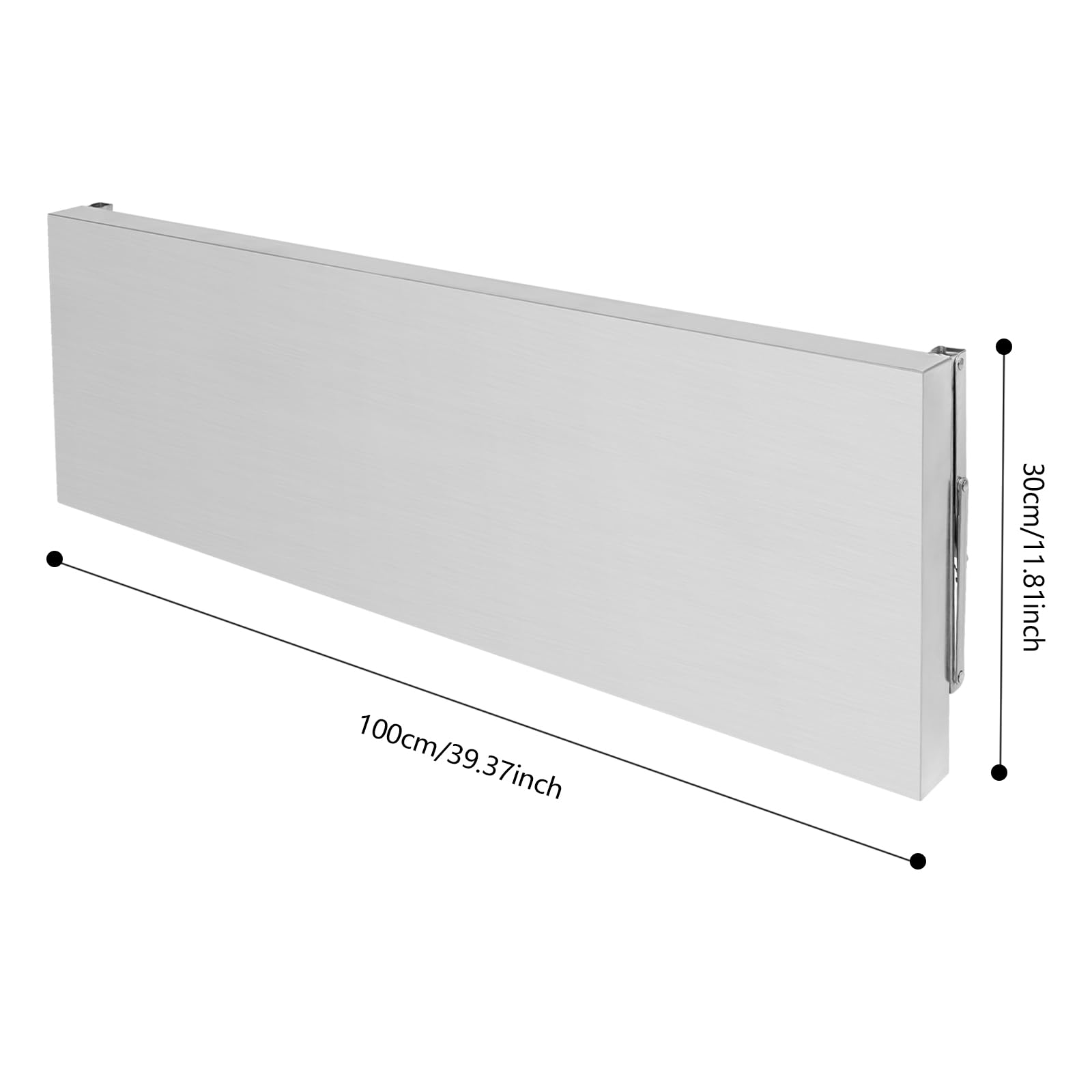 Estantería plegable de acero inoxidable, para cocina, hotel, bar, 100 x 30 x 5 cm