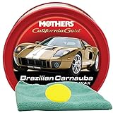 Mothers California Gold Brazilian Carnauba Cleaner Wax (12 oz.) Bundle with Microfiber Cloth & Foam Pad (3 Items)