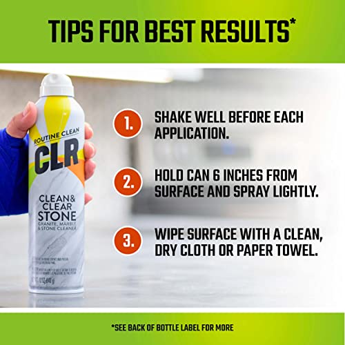Clean & Clear Stone, Granite, Marble, And Stone Cleaner, 12 Ounce Aerosol Spray Can #TOP3