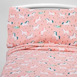Fairytale Frolic Unicorn Flannel Sheet Set Twin (Twin)