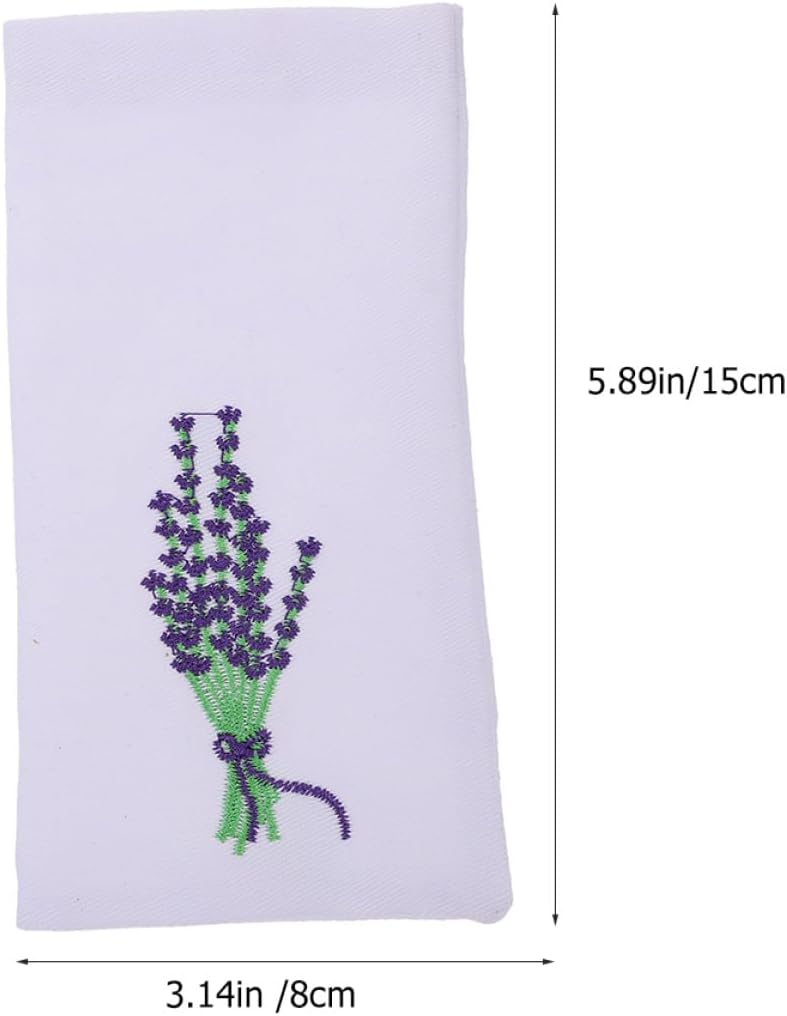 BESTYASH 9pcs Empty Lavender Sachet Bags Decorative Packing Sachets Cotton Drawstring Pouches for Car Wardrobe and Home Fragrance Storage