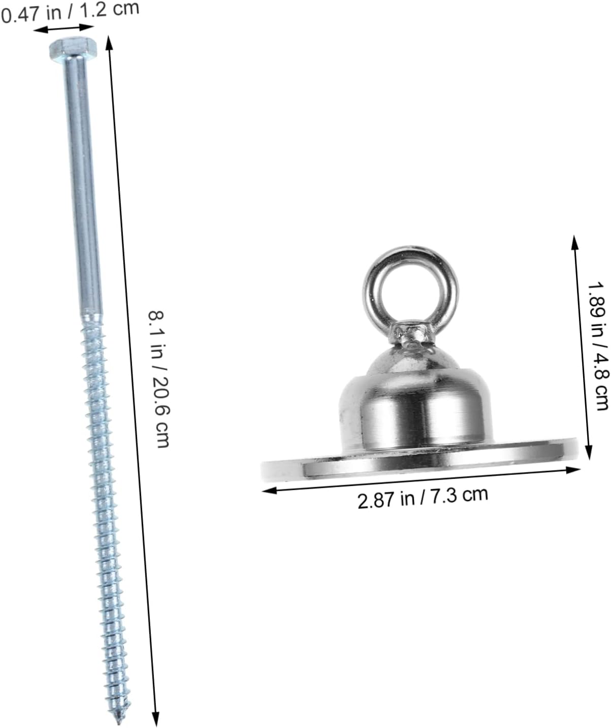 Sosoport Heavy Duty Dog Tie Out Stake Rotatable Ground Stake for Outdoor Dog Leash Sturdy Cable for
