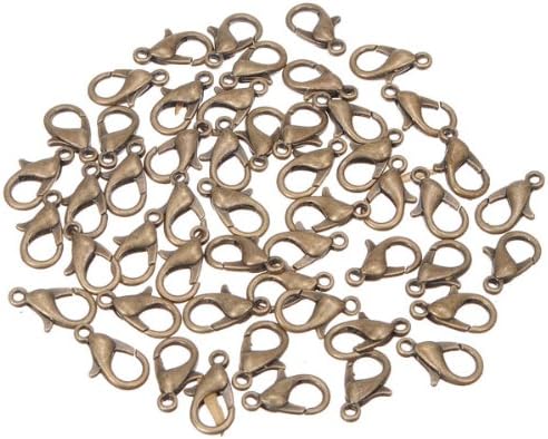100pcs Bronze Plated Lobster Clasps Claw~Jewelry Findings~12mm