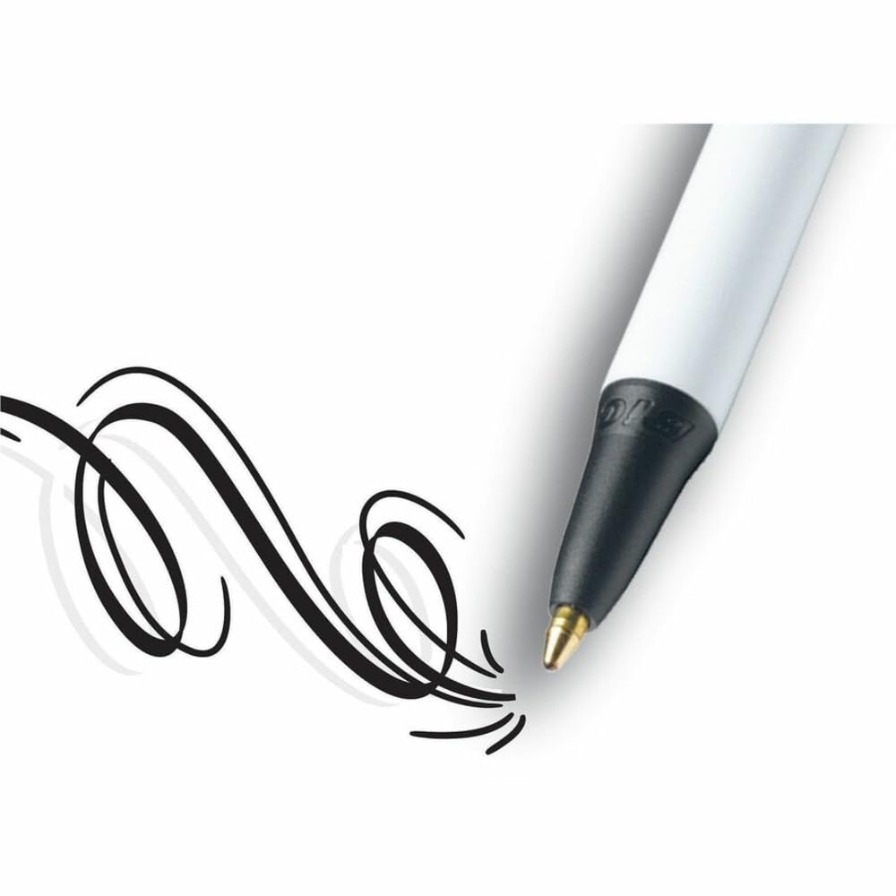 clic Stic penna a sfera a scatto, nero, 1 mm, medium, 24/Pack