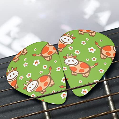 Lot de 12 médiators pour guitare basse électrique et acoustique Motif vache - Les Beatles, Paul McCartney, John Lennon, RIngo Starr, George Harrison Lot de 12 médiators pour guitare basse électrique et acoustique Motif vache – Image 8