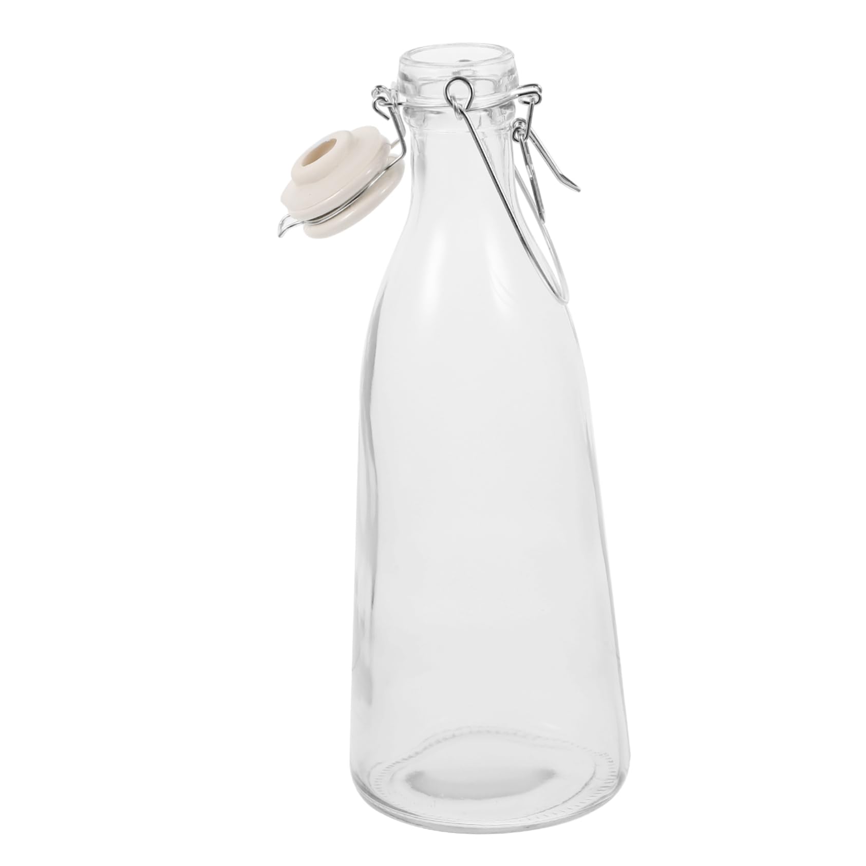 TOPPERFUN Auslaufsichere Glasflasche mit Schraubverschluss Elegante Haushaltsglasflasche aus Glas Versiegelung für Picknick und Desktop Dekoration