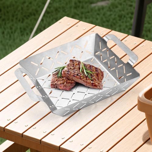 Canasta de parrilla de acero inoxidable resistente al calor exterior 7
