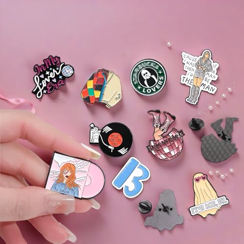 9-piece creative singer enamel pin set with storage box. Suitable for concerts. Era pins and friendship brooches are for collection and decoration. They are peripheral gifts for music lovers and fans of their lovers2