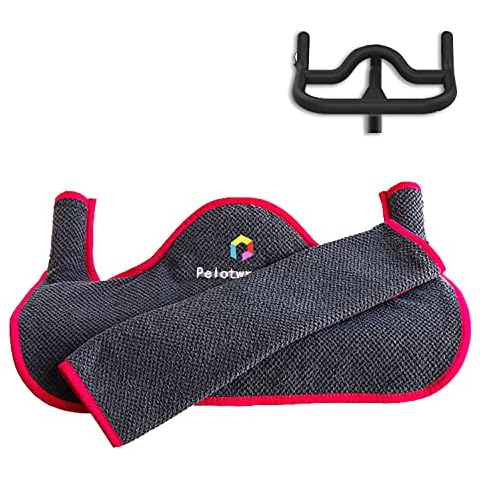 SinMan Handlebar Sweat Protection Towel Compatible for Peloton Bike (Excluding Plus Models) | Super-Absorbent, Quick-Drying to Keep Your Handlebar and face Always Dry… (Bike Red) Cover