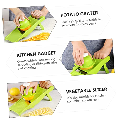 Cortador y rallador multifuncional para vegetales verde miniatura 4