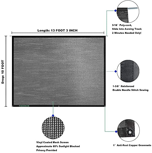 Image of RV Awning Mesh Sun Shade Screen for Motorhome Camper Trailer Sunshade
