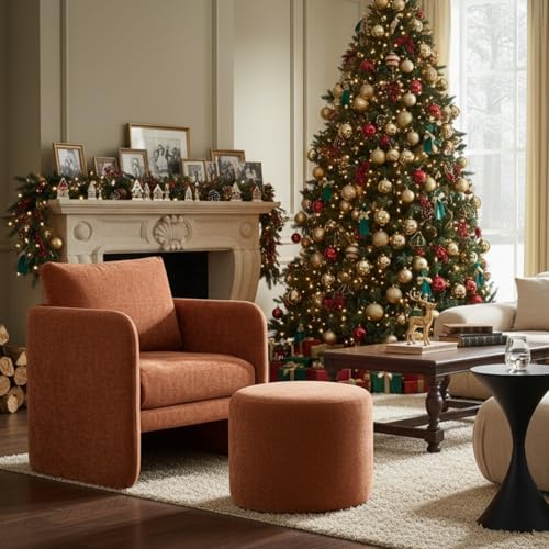 Sillón Plegable Chenille Naranja miniatura 3