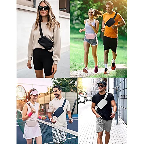 Pochete transversal para homens e mulheres, pochete à prova d'água mini bolsa de cinto para treino,