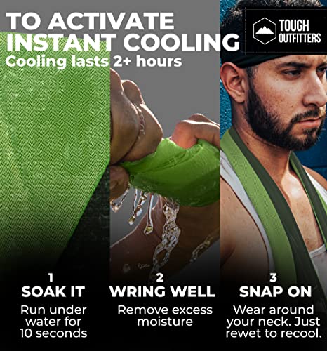 Cooling Towels - Ice Towel, Sweat Towel, Cooling Towels For Neck & Face & Cooling Neck Wraps For Summer Heat - Neck Cooler For Quick Cool Down For Gym, Running, Golf, Yoga & Sports #TOP2