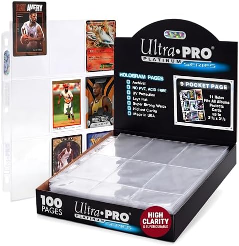 Ultra Pro 9-Pocket Trading Card Pages - Platinum Series (100 Pages)