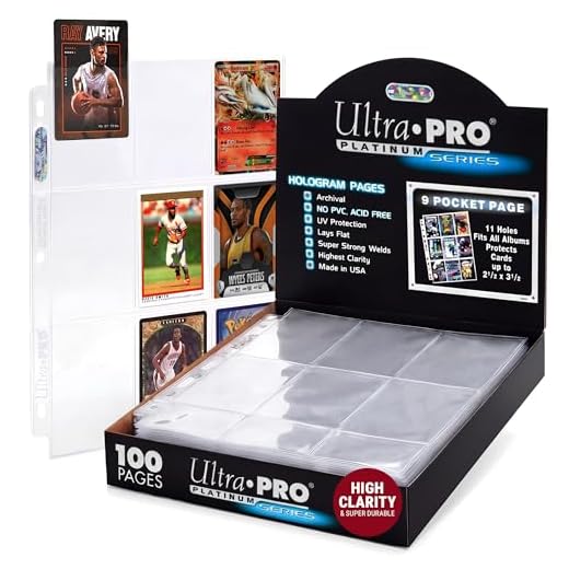 Ultra Pro 9 Pocket Pages Platinum Series 100 Pages of Card Sleeves for Trading Card Binder, Baseball Card Binder, -Pokemon Card Sleeves and Baseball Card Sleeves