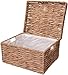 Produktbild VIVANNO Flechtkorb Regalkorb mit Deckel Wasserhyazinthe Natur, Schrankkorb Kira 29x41x34 cm