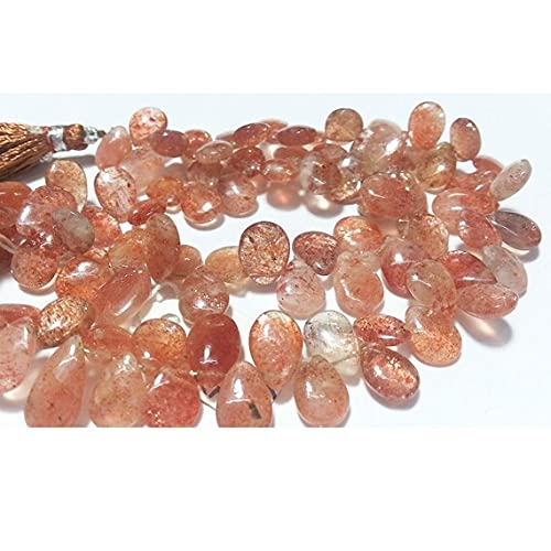 Sunstone briolettes de LKBEADS, gemmes facettées haut de gamme 7x10mm