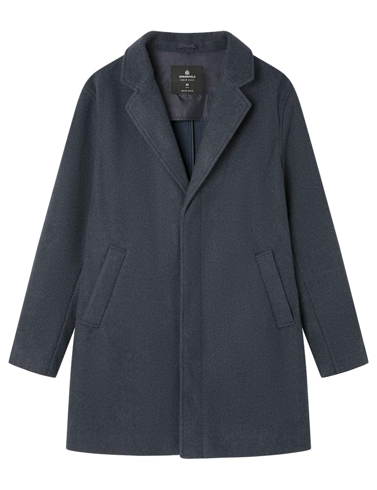 Capa de lana hombre SPRINGFIELD abrigo gris de invierno elegante 5