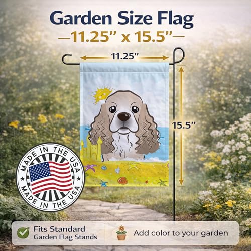 Cocker Spaniel Drapeau de Jardin Summer Beach Caroline's Treasures BB2084GF Petit Format