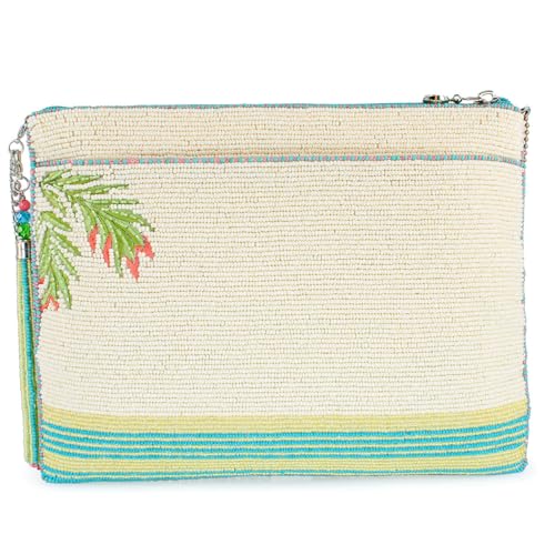 Mary Frances Palm Paradise Beaded Crossbody Handbag Clutch Tropical Cocktail-Themed Evening Purse – Vacation, Beach, Vegan Accessory, Multicolor2