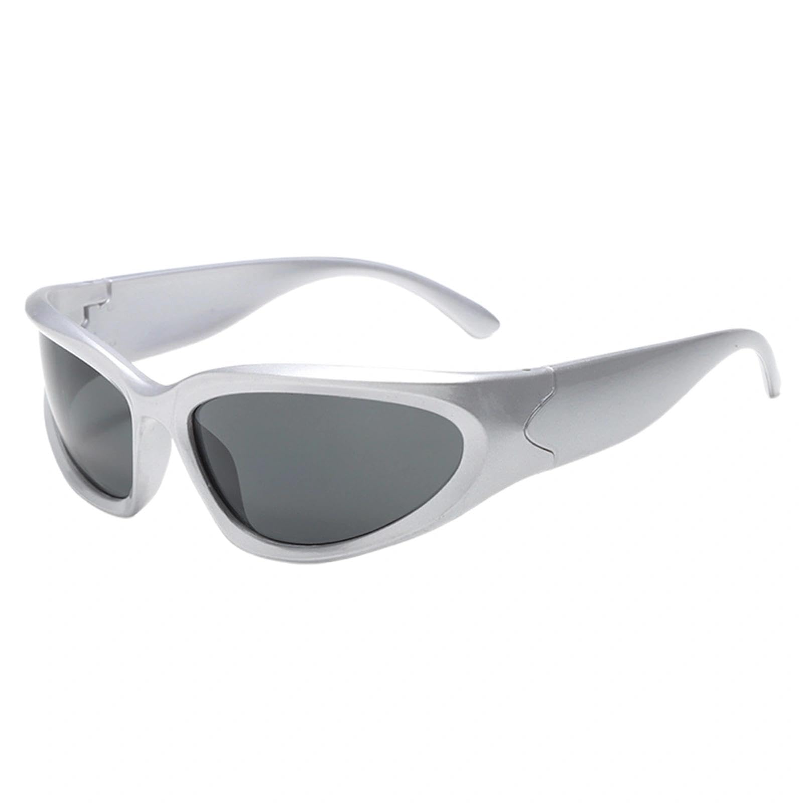 AXNKDH Y2K Wrap-around Sunglasses Men's Women's Futuristic Outdoor Sports Parasol UV400 Glasses