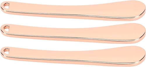 3 piezas de espátula cosmética de aleación de zinc, color rosa, mascarilla cosmética reutilizable, cuchara mezcladora, espátulas, aplicador de palo,