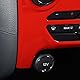 PIUGILH Dekorativer Rahmen der Mittelkonsole der Automobilindustrie Geeignet für Ford Ranger 2015-2021,Instrumententafel Mitte Mittelkonsole Blende Rahmen für Ford Ranger Zubehör (Rot)